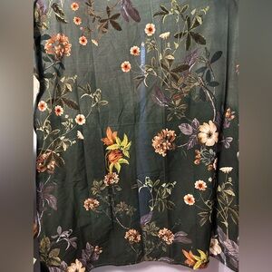 Anthropology Henrik Teal Shower Curtain NWOT